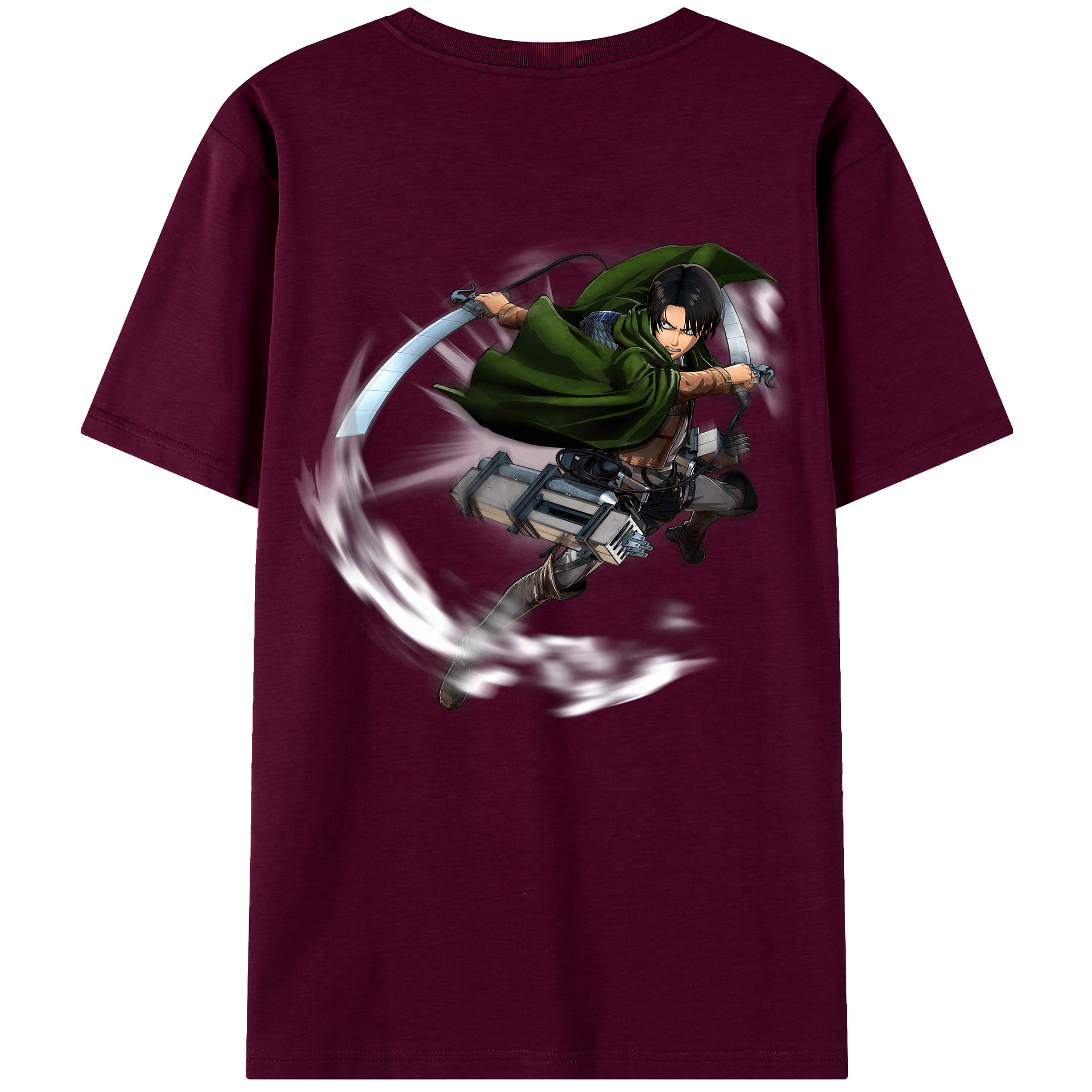 （画像用） 進撃の巨人 リヴァイ·アッカーマン Attack on Titan Levi Ackerman レディース半袖Tシャツ(バックプリント)